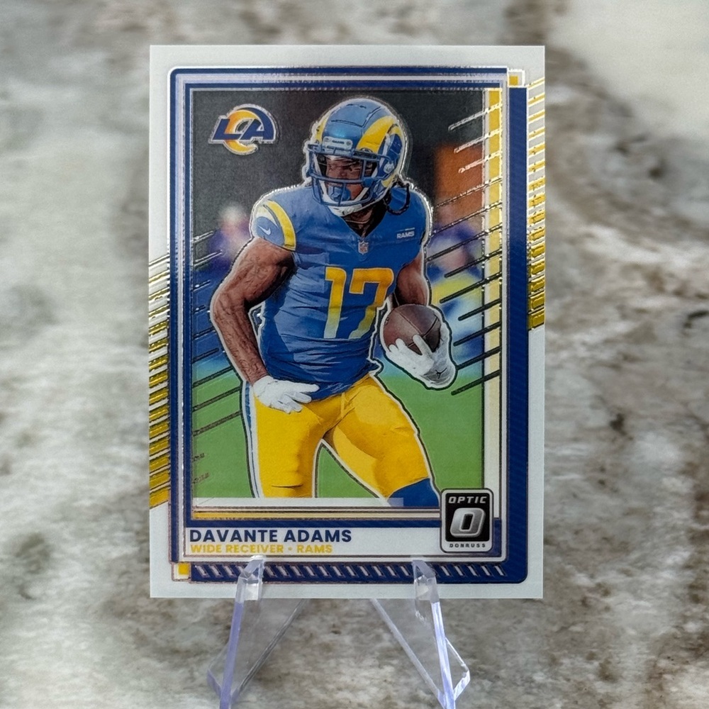 🔥 2025 Davante Adams Panini Donruss Optic Card. Los Angeles rams
